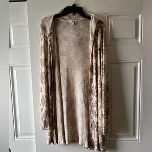 Great Northwest Indigo Long Sleeve Open Front Knit Cardigan Women's XL